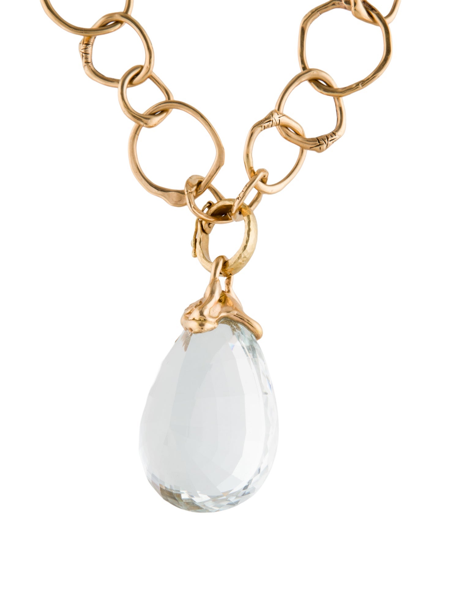 Lucifer Vir Honestus 18K Topaz Pendant Necklace