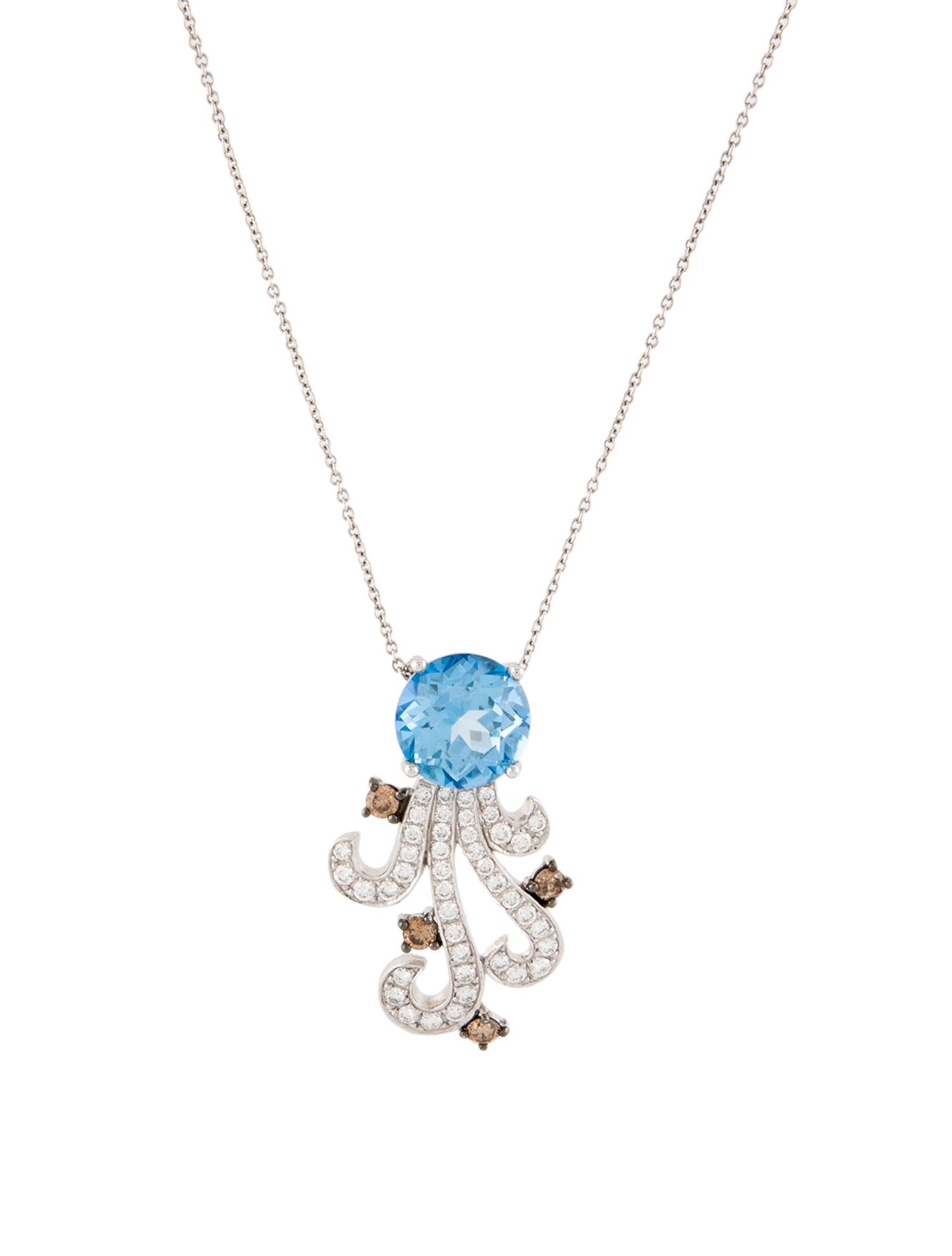 Le Vian 14K Topaz and Diamond Pendant Necklace