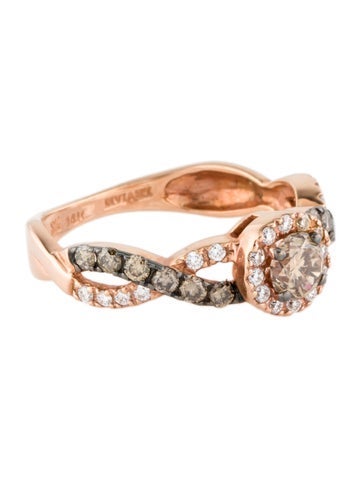 Le Vian Cocktail Ring 14K Diamond Halo Set Crossover 7
