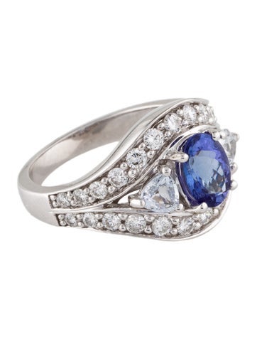 Le Vian Cocktail Ring 14K Tanzanite, Sapphire & Diamond 6.75