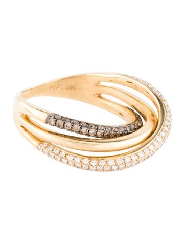 Le Vian Band 14K Diamond Cross-Over 5