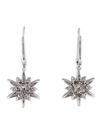 Le Vian 14K 1.29ctw Diamoand Star Drop Earrings