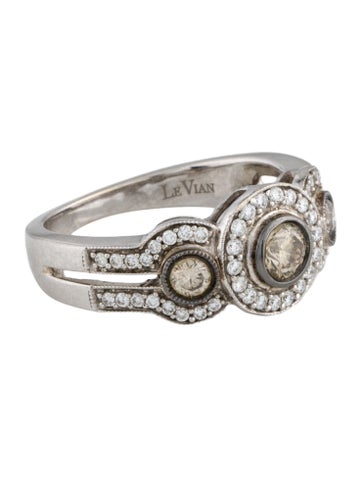 Le Vian Cocktail Ring 14K Diamond Three-Stone Band 7