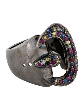 Le Vian Sapphire & Ruby Buckle Ring