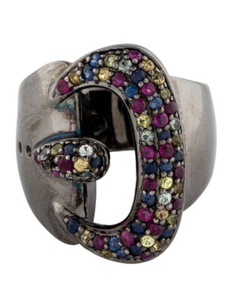 Le Vian Sapphire & Ruby Buckle Ring