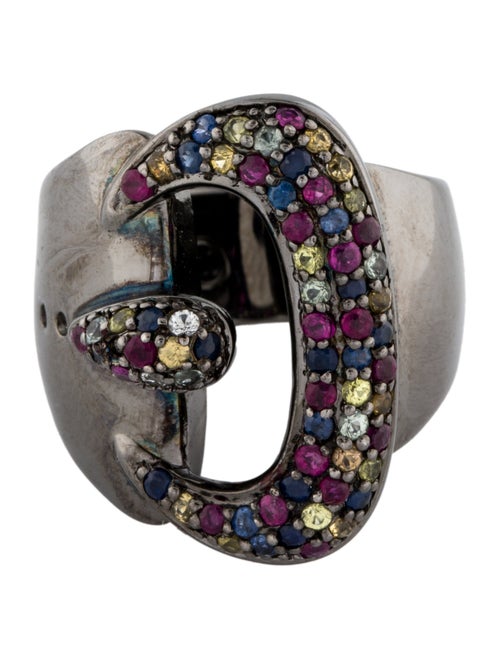 Le Vian Sapphire & Ruby Buckle Ring