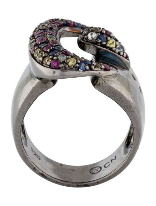 Le Vian Sapphire & Ruby Buckle Ring