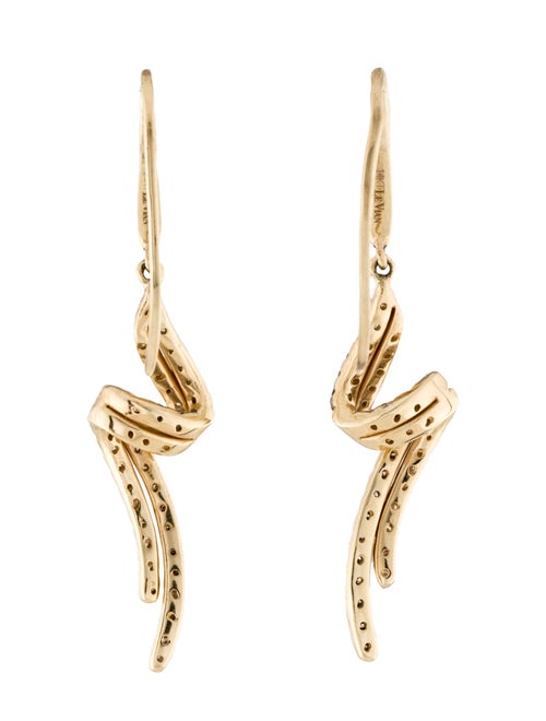 Le Vian 14K Diamond Swirl Chocolatier Drop Earrings