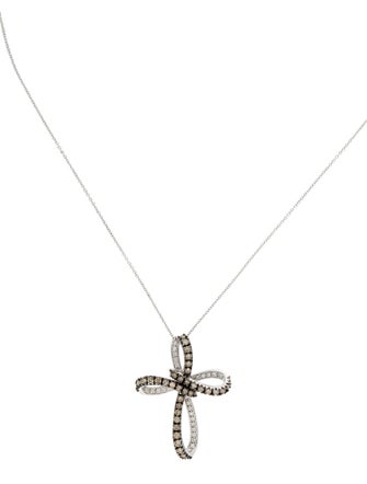 Le Vian 14K 1.30ctw Diamond Cross Pendant Necklace