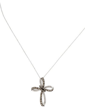 Le Vian Pendant Necklace 14K 1.30ctw Diamond Cross