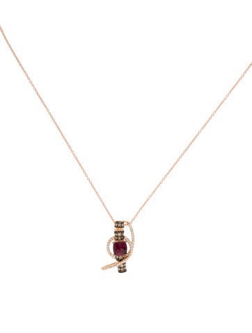 Le Vian Pendant Necklace 14K Garnet & Diamond