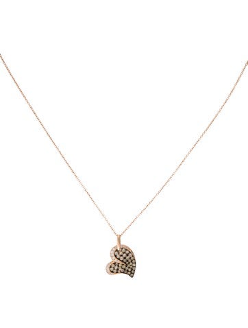 Le Vian Pendant Necklace 14K Diamond Chocolatier Heart