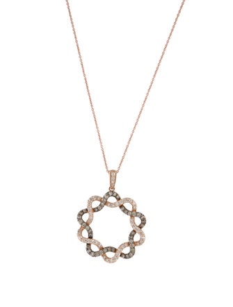 Le Vian 14K Diamond Open Circle Pendant Necklace