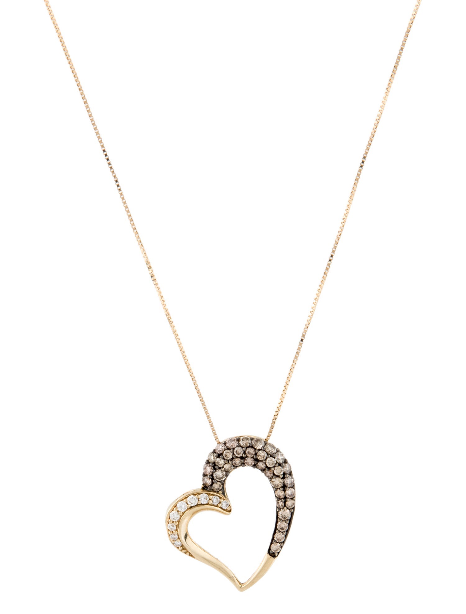 Le Vian 14K Diamond Pave Open Heart Pendant