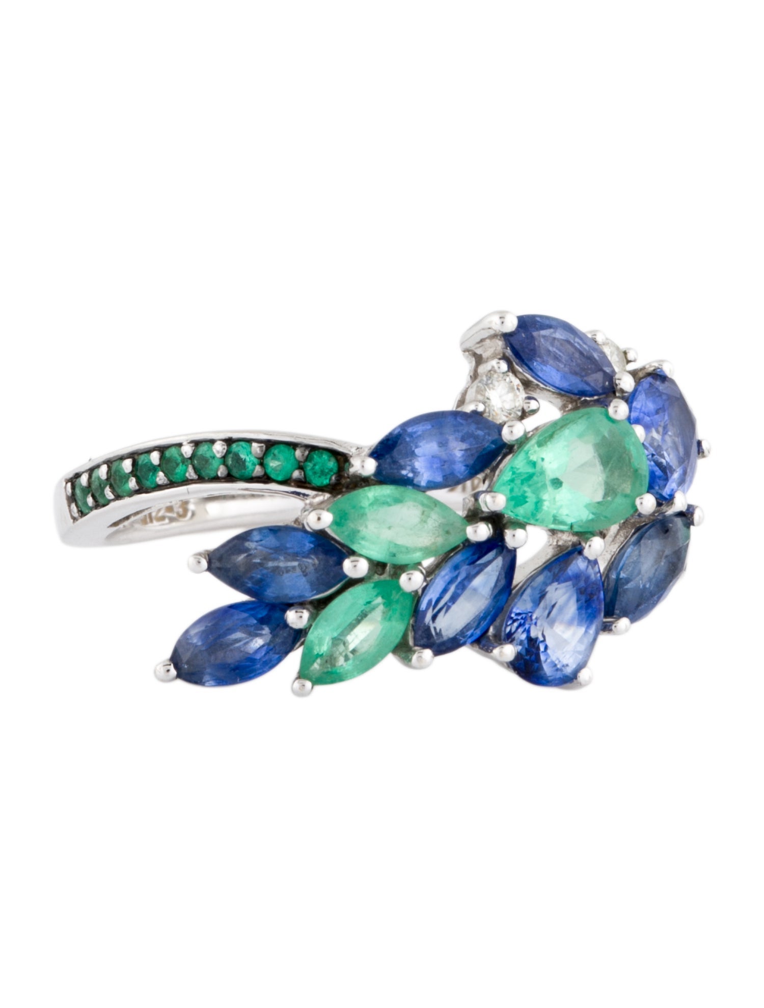 Le Vian 14K Sapphire, Emerald & Diamond Cocktail Ring