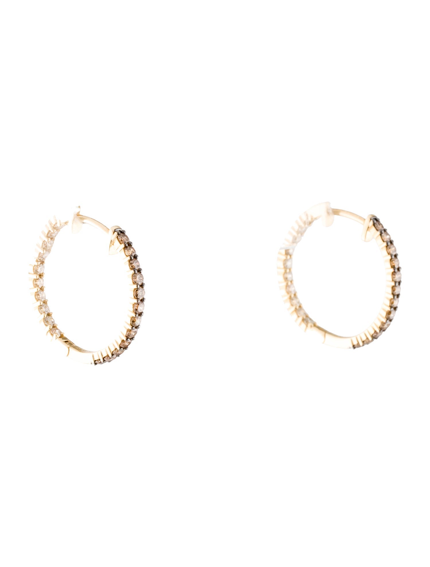 Le Vian 14K Diamond In-Out Hoop Earrings