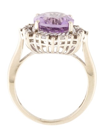 Le Vian 14K 3.18ctw Amethyst ,Smoky Quartz & Sapphire Cocktail Ring