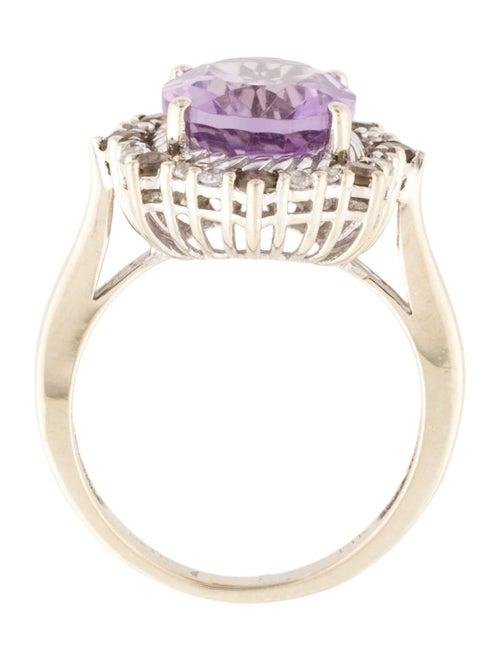 Le Vian 14K 3.18ctw Amethyst ,Smoky Quartz & Sapphire Cocktail Ring