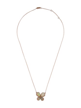 Le Vian 14K Diamond & Opal Butterfly Pendant