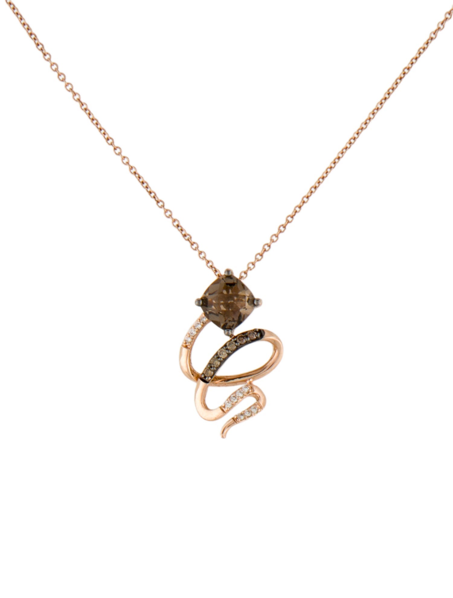 Le Vian 14K Smoky Quartz & Diamond Pendant Necklace