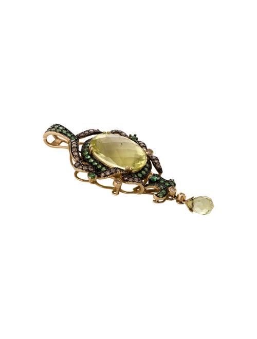 Le Vian 14K Quartz, Tsavorite Garnet & Diamond Pendant