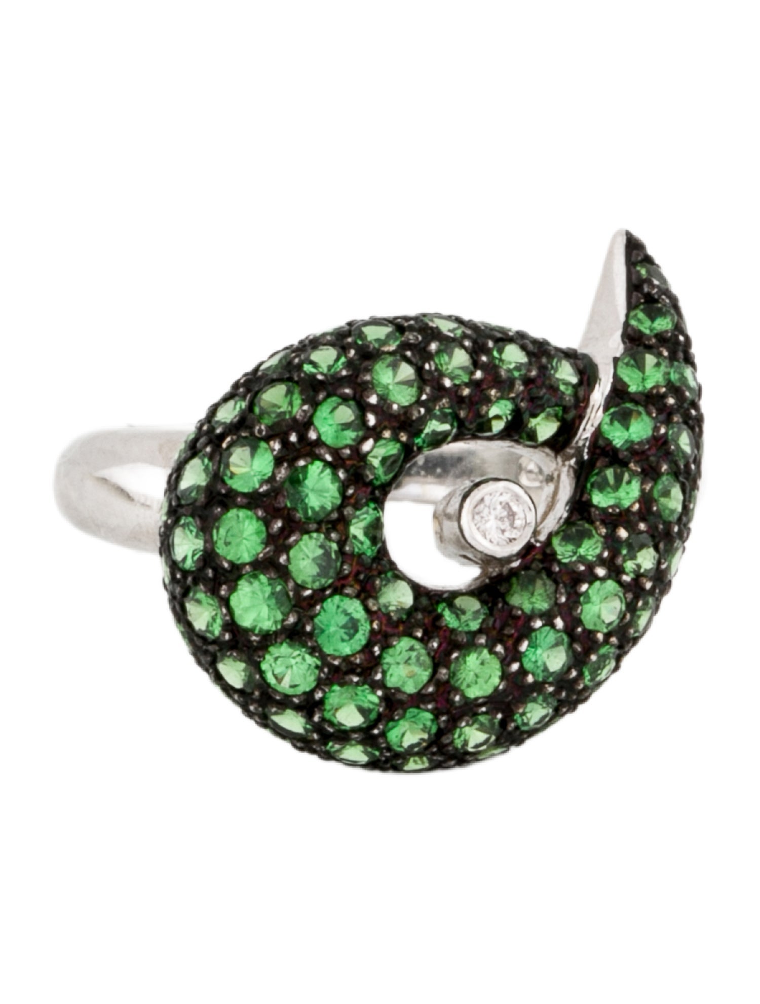 Le Vian 18K Diamond & Tsavorite Garnet Cocktail Ring
