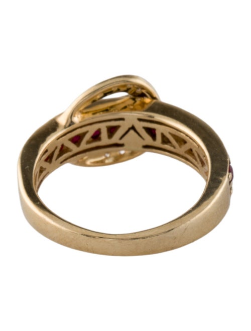 Le Vian 14K Ruby & Diamond Buckle Ring