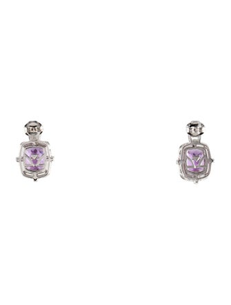 Le Vian 14K Amethyst & Diamond Stud Earrings
