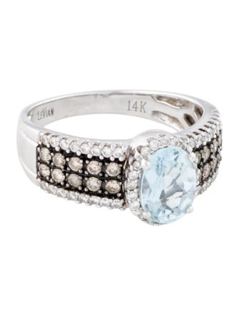 Le Vian 14K 1.03ct Aquamarine & Diamond Grand Chocolatier Ring