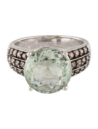 Le Vian 14K 5.46ct Prasiolite & Diamond Cocktail Ring