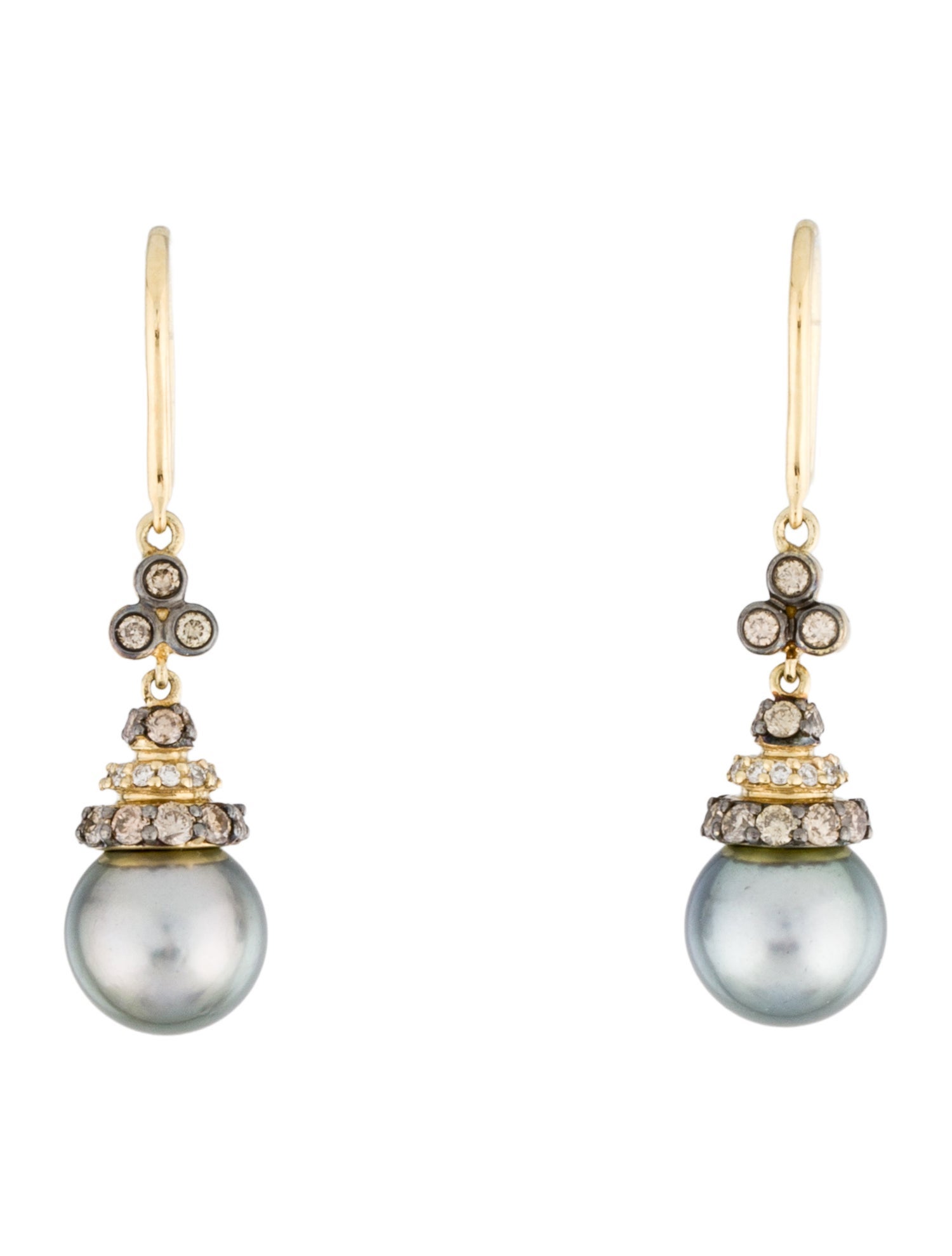 Le Vian 14K Pearl & Diamond Drop Earrings