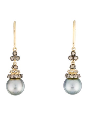Le Vian 14K Pearl & Diamond Drop Earrings