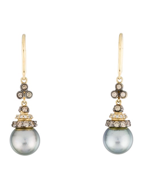 Le Vian 14K Pearl & Diamond Drop Earrings