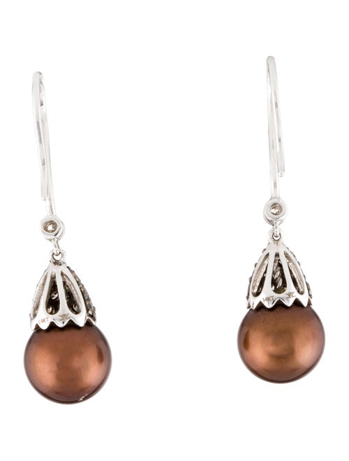 Le Vian 14K Pearl & Diamond Drop Earrings