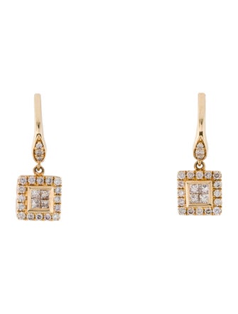 Le Vian 14K Diamond Square Drop Earrings