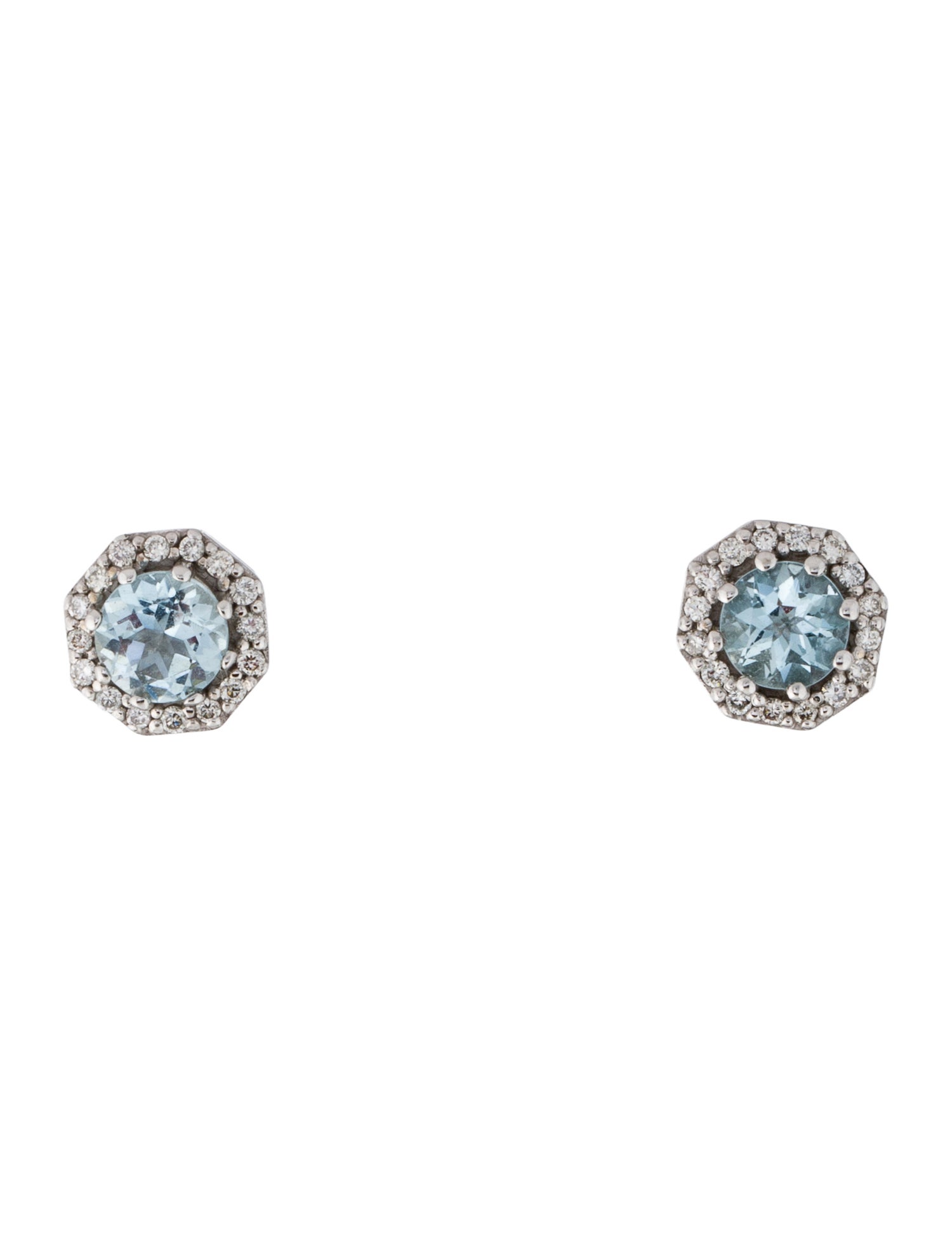 Le Vian 14K Aquamarine & Diamond Stud Earrings