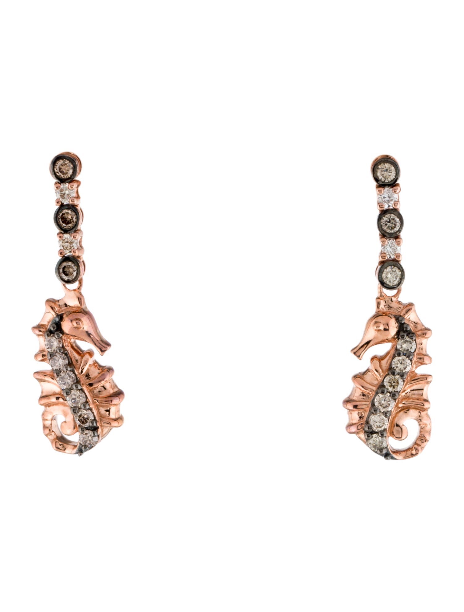 Le Vian 14K Diamond Seahorse Drop Earrings