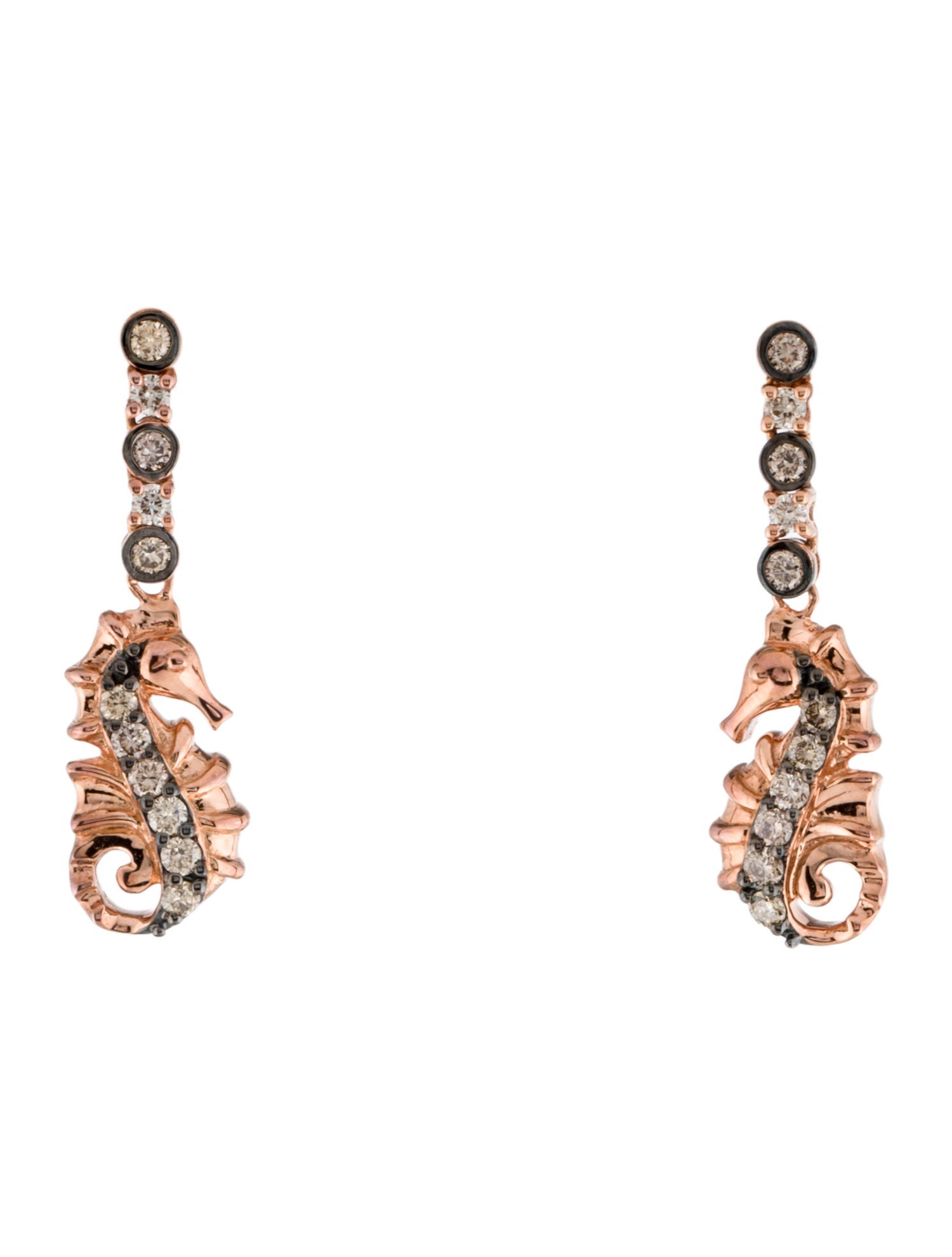 Le Vian 14K Diamond Seahorse Drop Earrings