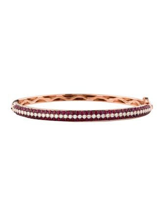 Le Vian 14K 2.66ctw Ruby & Diamond Bangle Bracelet