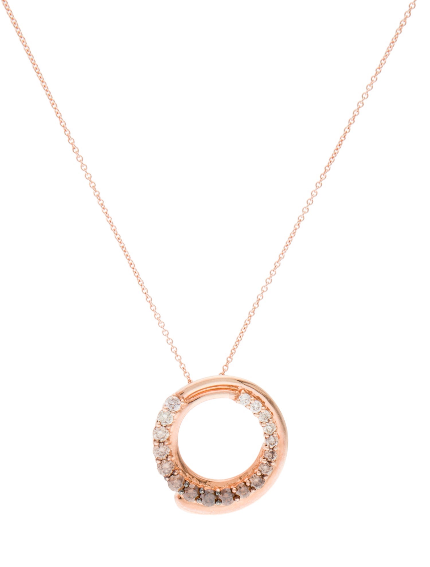 Le Vian 14K Diamond Ombré Circle Pendant Necklace