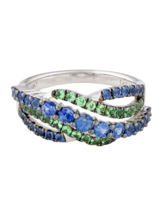 Le Vian 14K Sapphire & Tsavorite Garnet Band Ring
