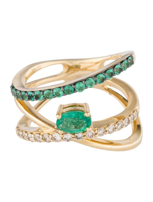 Le Vian 14K Emerald & Diamond Cocktail Ring
