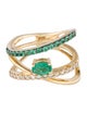 Le Vian 14K Emerald & Diamond Cocktail Ring