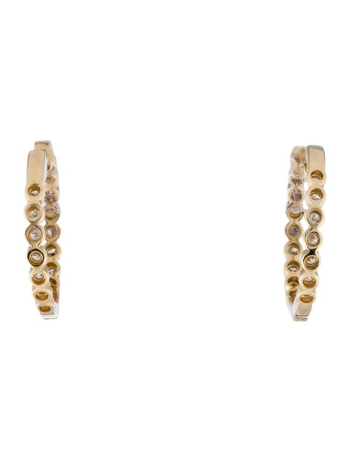 Le Vian 14K 1.00ctw Diamond Inside-Out Hoop Earrings