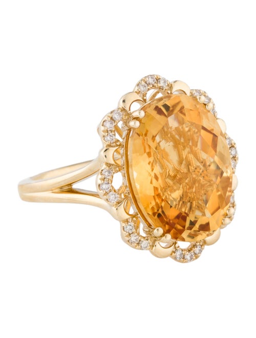 Le Vian 14K Citrine & Diamond Cocktail Ring