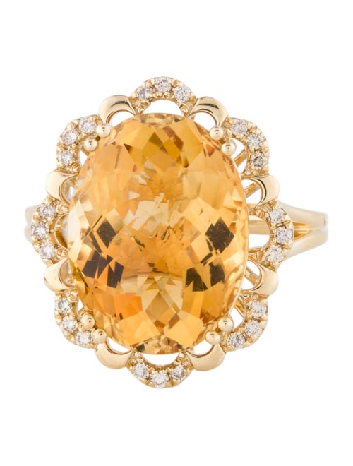 Le Vian 14K Citrine & Diamond Cocktail Ring