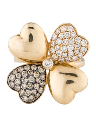 Le Vian 14K 1.01ctw Diamond Clover Cocktail Ring