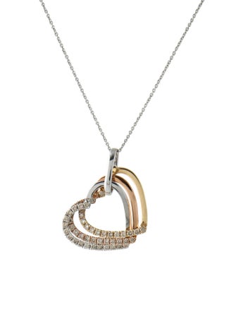 Le Vian 14K Diamond Triple Heart Pendant Necklace