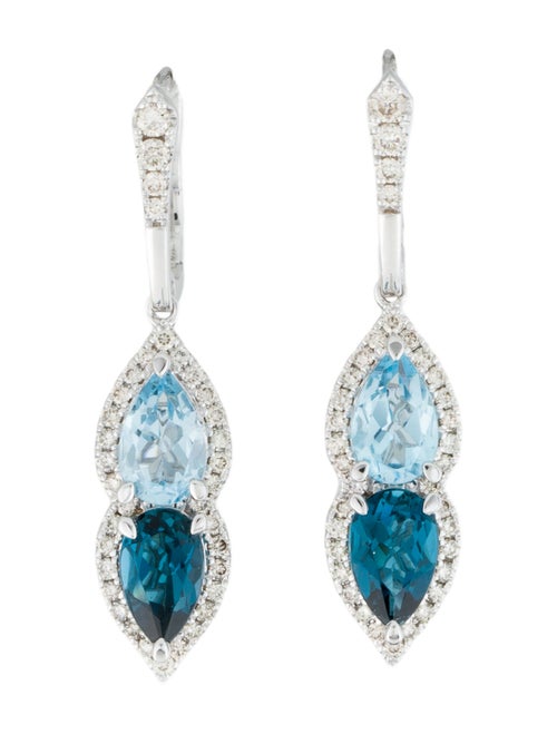 Le Vian 14K Topaz & Diamond Drop Earrings