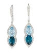 Le Vian 14K Topaz & Diamond Drop Earrings